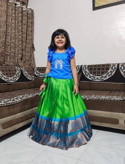 PONGAL SPECIAL kids lehenga silk  Wholesale clothing india